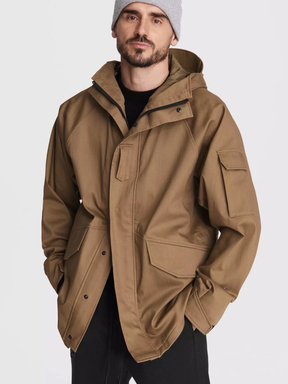 Rag & bone Shield Water Resistant Hooded Rain Jacket